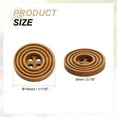 thumbnail image 2 of 30pcs 28L DIY Sewing Buttons 11/16"(18mm) Wooden Round Flat 4-Hole Craft Replacement Buttons for Sewing Clothing Handmade Crafts, Light Brown, 2 of 7