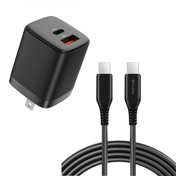 38W PD Home Charger for Samsung Galaxy A54 5G Phone - Fast Type-C 6ft Long Cable USB-C Power Cord QC3.0 Adapter 2-Port Q3Z Compatible With Galaxy A54 5G Model