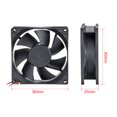 thumbnail image 2 of SNOWFAN Authorized 80mm x 80mm x 25mm 24V Brushless DC Cooling Fan #0325, 2 of 3
