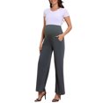 thumbnail image 2 of INSPIRE CHIC Maternity Work Pants Over the Belly with Pockets for Comfortable and Stylish Wear XL Grey, 2 of 6