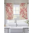 thumbnail image 5 of Peaches Branches Sheer Curtains 45 Inch Length 2 Panels Set Window Treatments, Farmhouse Spring Botanical Pink Flowers Rod Pocket Semi Curtains for Living Room/Bedroom/Kitchen Décor, 104"W x 45"L, 5 of 7