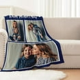 thumbnail image 5 of Custom Blanket with Picture, Customized Throw Photo Blankets Personalized Birthday Gifts for Women, Mother in Law, Grandma Family Anniversary Christmas - 9 Photos Collage, 5 of 6