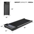 thumbnail image 3 of Dpforest Walking Pad Under Desk Treadmill 2.5HP Motor, 300lb Capacity,0.6-3.8Mph for Home and Office (Black), 3 of 5