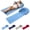 Dark Blue, variant on 63x28 Inch Inflatable Beach Mat,Flocked Surface,Pillow Surround,Lounger Portable Reclining Beach Mat for Relaxing and Sunbath