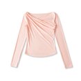 thumbnail image 3 of AP25583-25 Autumn New Korean Style Pure and Desirable Style Ruffled Crossover Off-Shoulder Long Sleeve Casual Base Layer Top/T-Shirt, 3 of 4