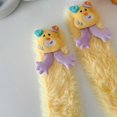 thumbnail image 4 of Plush Slipper Socks for Women Teens Colorful .3D Cartoon Dog Warm Fuzzy Crew Socks Soft Sleeping Socks for Winter Indoor sapphire blue sapphi, 4 of 4