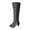 Gray, variant on Tejiojio Fall Women Wedge Height Increase Shoes High Heel Casual Solid Color Slip-on Winter Warm Belt Buckle Knee-length Knight Boots