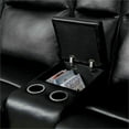 thumbnail image 3 of Furniture of America Baski Faux Leather Left Facing Reclining Sectional in Black, 3 of 4