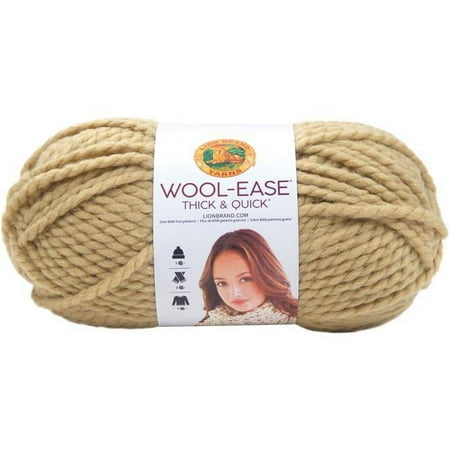 UPC: 0023032641270 | Lion Brand 640-127 Wool-Ease Thick & Quick Yarn Peanut