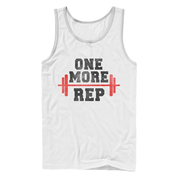 Men's CHIN UP One More Rep Goal Tank Top White Large