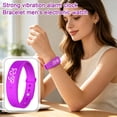 thumbnail image 4 of Pink Portable Wearable Timepiece, Digital Watches for Men, Fitness Watch, Vibrating Alarm Wristband, Men’S Noiseless Strong Vibration Wake Up Band with Step Tracking and Night, 4 of 7