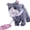Gray, variant on Electronic Pet Cats Toy with Remote Walking Voice and Light Realistic Sound for Toddler Crawl Learning Interactive Robot Animal Toy