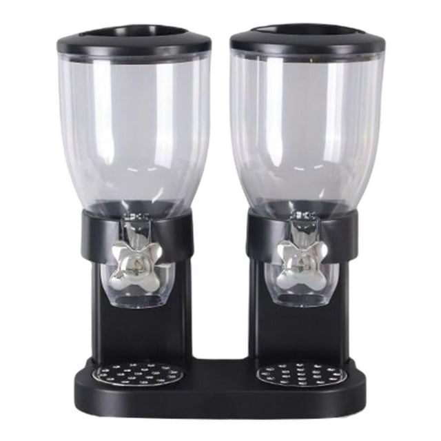 Cereal Dispenser Rice Bucket Storage Box Grain Dispenser for Countertop Nuts Black