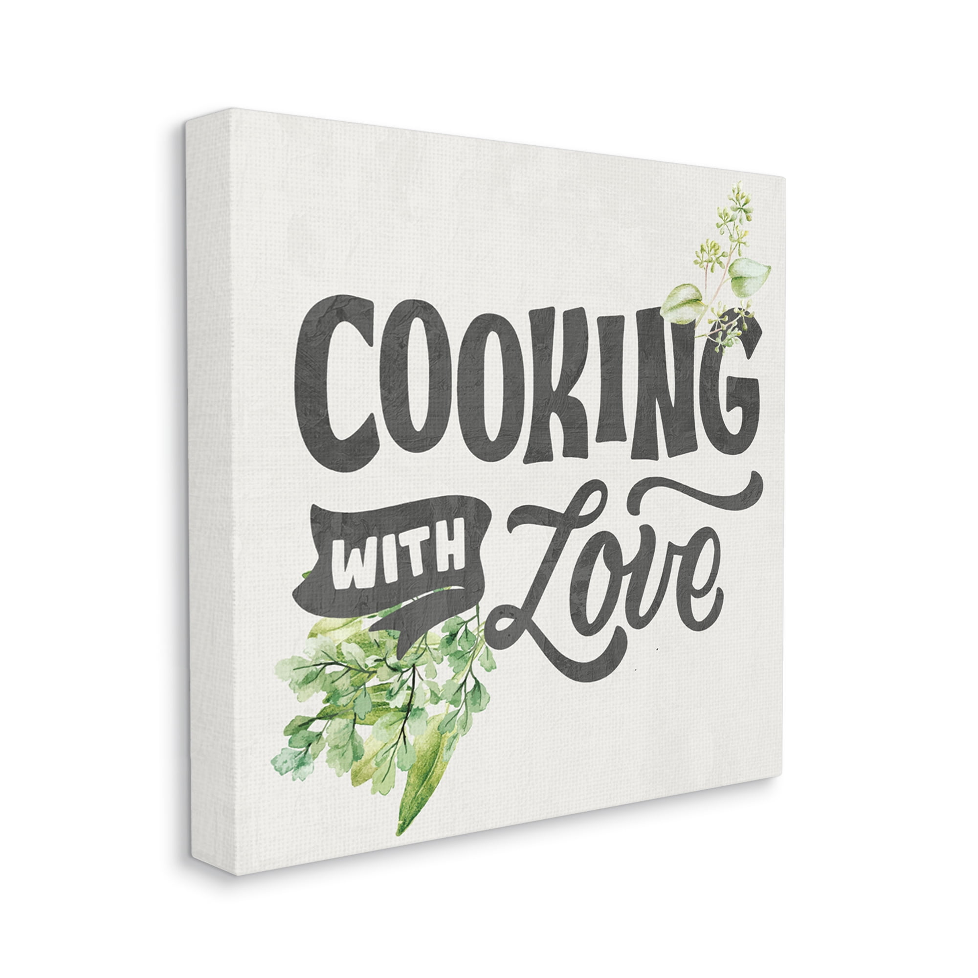 Stupell Industries Cooking With Love Phrase Food & Beverage Painting Gallery Wrapped Canvas Print Wall Art, 36 x 36