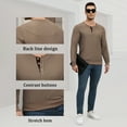 thumbnail image 5 of FEDTOSING Mens Waffle Henley Shirts Long Sleeve Fall Comfy T-Shirts Button Down V Neck Casual Pullover, 5 of 7