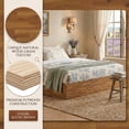 thumbnail image 5 of Zanmintaobo King Size Lift up Storage Bed Frame, Headboard-Free Wood Platform,Heavy Duty Slats,No Box Spring Needed,Rustic Brown, 5 of 11