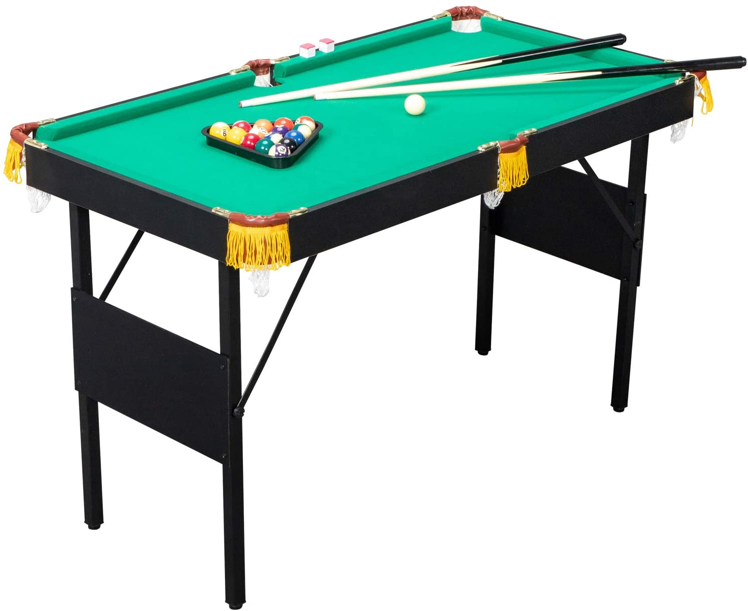 PEXMOR 47 Inch Foldable Pool Table, Folding Billiards Game Table for