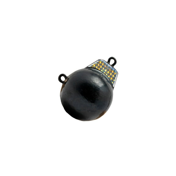Extreme Max 3006.6891 Coated Ball-with-Fin Downrigger Weight - 10 lbs. with Silver Flash