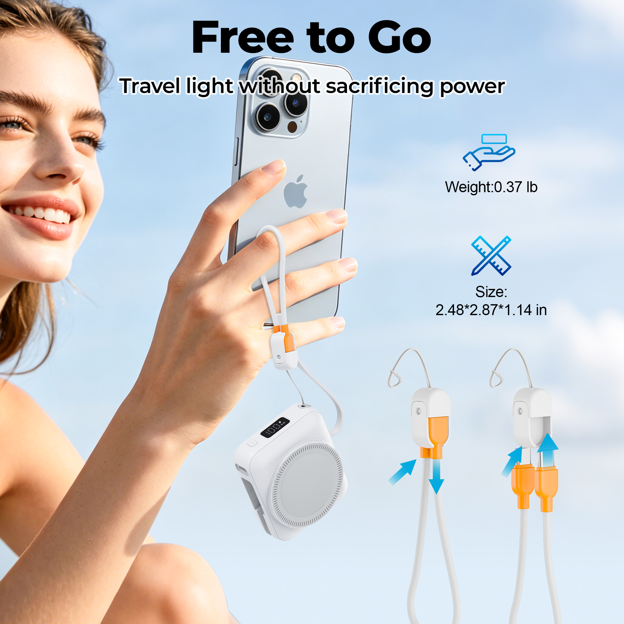 Yelomin 20000mAh Wireless Power Bank with Magnetic Charger photo 3