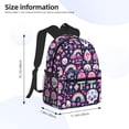 thumbnail image 2 of Disketp cute Skull rainbow mushroom Mochila Ligera Clásica con Múltiples Bolsillos, Mochila Casual para Hombre y Mujer, Ideal para Escuela, Trabajo y Viajes, 2 of 6