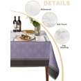thumbnail image 5 of Purple Geometric Suqare Tablecloth - 60 x 60 Inch, Stripes Boho Spring Flowers Country Rural Waterproof & StainResistant Tablecloth, Washable Oil-proof Table Cover for Dining/Party/Wedding/Buffet, 5 of 9
