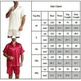 thumbnail image 1 of Conjunto de ropa de dormir cómoda con pantalones cortos de seda para hombre LingWen 8390611458225, 1 of 1