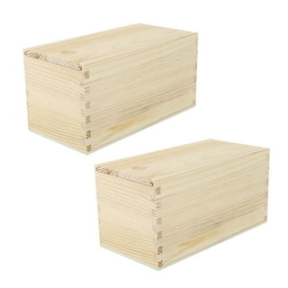 Sliding Lid Wooden Boxes for Arts, Crafts, Hobbies and Home