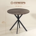 thumbnail image 3 of HOMCOM Round Dining Table, Industrial Kitchen Table with Cross Steel Legs, 3 of 10