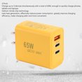 thumbnail image 4 of 3 Port Gallium Nitride Chip 65W USB C , GaN Wall Plug Charging Adapter With 65W 25W 15W Ports Compatible With Laptops Smartphones Tablets, 4 of 8