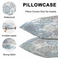 thumbnail image 5 of Navy Blue Teal Coastal Lumbar Pillow Covers 20x12 Inch Set of 2, Summer Beach Coral Shell Ocean Waterproof Outdoor Pillow Covers, Decorative Cushion Pillowcases for Couch, Sofa, Bed, Garden, Patio, 5 of 9