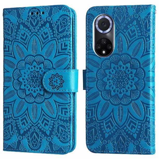 Funda tipo cartera GANGXUN para Huawei Nova 9 , diseño girasol, cuero PU, soporte, cierre magnético, tarjetero