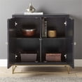 thumbnail image 6 of Steve Silver Amika Black and Ivory 2-Door Sunburst Wood Accent Cabinet, 6 of 6