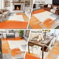 thumbnail image 5 of 8'x10' Area Rugs, Burnt Orange Gray Indoor Outdoor Area Rug for Living Room Bedroom, Geometric Oil Painted Abstract Modern Washable Bathroom Rugs Kitchen Floor Carpet Mats Home Decor Aesthetic, 5 of 8