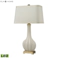 thumbnail image 2 of Elk Home 19-Inch Wide Fluted Ceramic Table Lamp, Traditional, White, 2 of 2