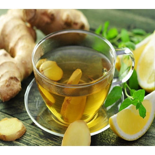 Ginger and Green Tea - 50 Pyramid Corn Fiber Teabags- 100% Sun Dry Cut and Sift Tea Leaves in Pyramid Teabags- 100 percent Natural Taste
