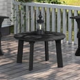 thumbnail image 3 of Outdoor Round Coffee Table, Adirondack Patio Coffee Table, Outdoor Large Side Table for Balcony Lawn (Black), 3 of 7