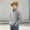Gray, variant on Cethrio Boys Zip up Sweatshirts, Long Sleeve Stand-up Collar Waffle Knit Casual Fall Outerwear Gray Size 10-12