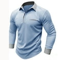 thumbnail image 4 of Besolor Men's Long Sleeve Shirts Casual Loose Athletic Work Business Button down Collared Lightweight Tops Blouse, 4 of 5