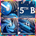 thumbnail image 7 of Colorful Theme Birthday Party Happy 75th Birthday Celebration Decoration Banner for Indoor Decoration Adult Party Family Gathering, 7 of 7