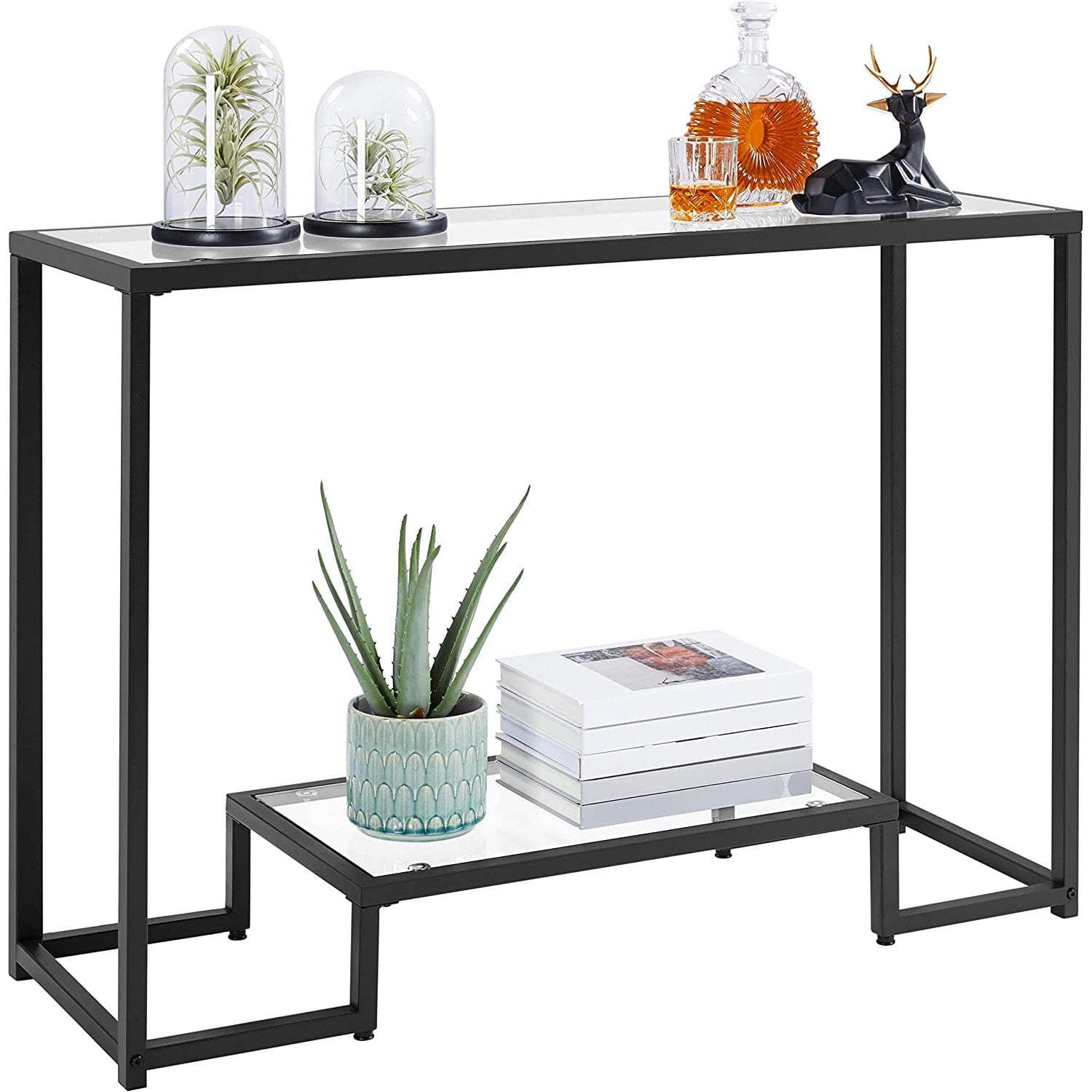 Console Table, Tempered Glass Entryway Table, Modern Design Sofa Table