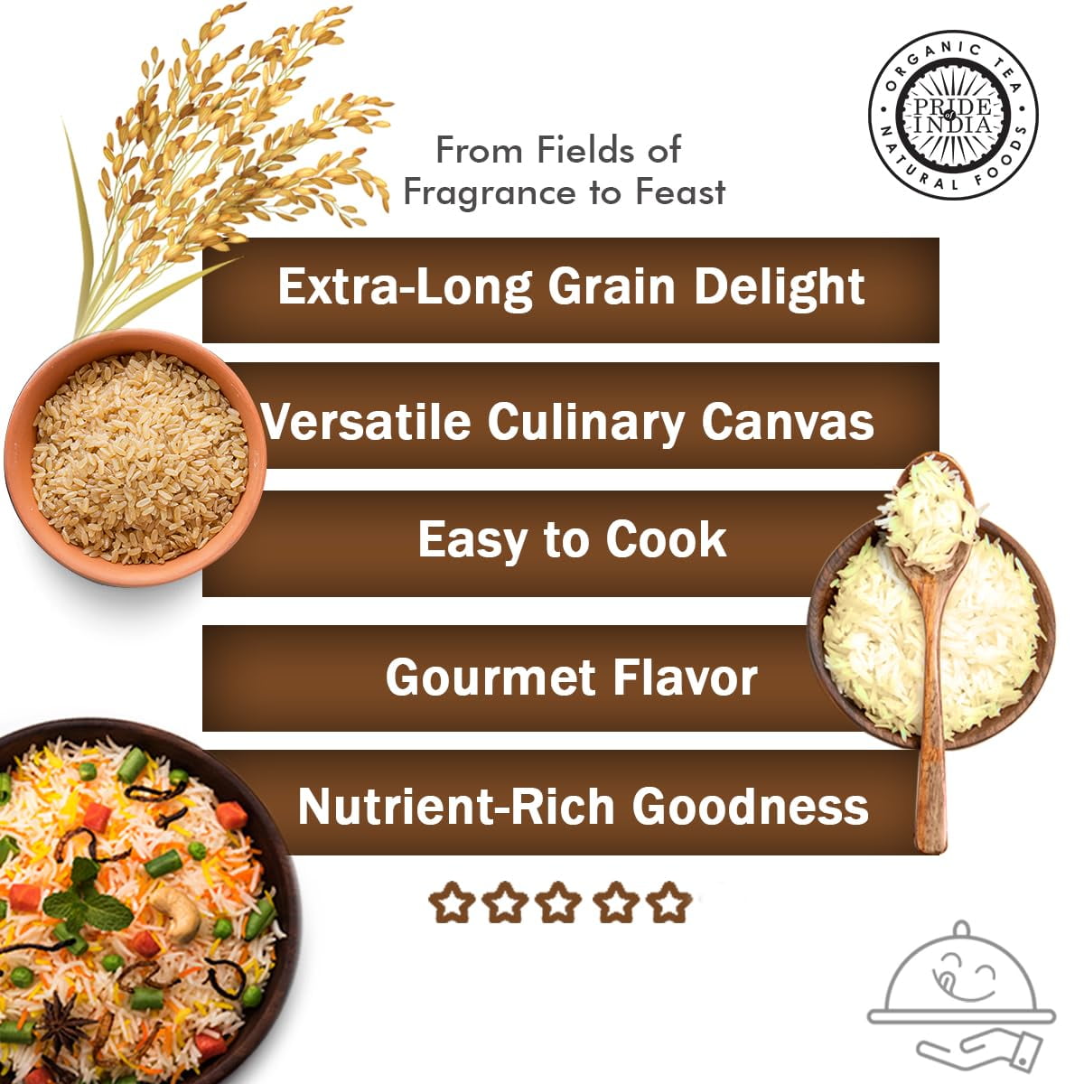 Pride Of India Extra Long Indian Basmati Rice, 40 lbs