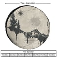 thumbnail image 2 of Camper Spare Tire Cover 12 Inch Nature Mountain Compass Wheel Protectors Tyre Covers Weatherproof Wheel Covers Mountain Compass Nature Camper for Camper Travel Trailer SUV Truck, 2 of 8