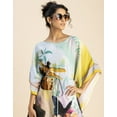 thumbnail image 5 of Printed Viscose Rayon Short Sleeve Kaftan - Round Neck, Relaxed Fit Vacation Wear, 5 of 9