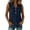 18#Blue, variant on Women Cotton Linen Peter Pan Collared Gauze Tank Tops Button Down V Neck Sleeveless Shirts Dressy Casual Gauze Shirts