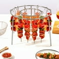 thumbnail image 3 of Juego de utensilios de cocinarejilla para freidora de aire y brochetas colgantes para parrilla,herramienta de barbacoa vertical de acero inoxidable de doble capa,accesorio para barbacoa doméstica, 3 of 9