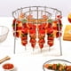 thumbnail image 2 of Rejilla de brochetas de parrilla colgante Air Fryer | Barra de barbacoa vertical de doble capa de acero inoxidable | Accesorios compactos para barbacoa de acero 304 de 15,5 cm | Estante multiusos, 2 of 7