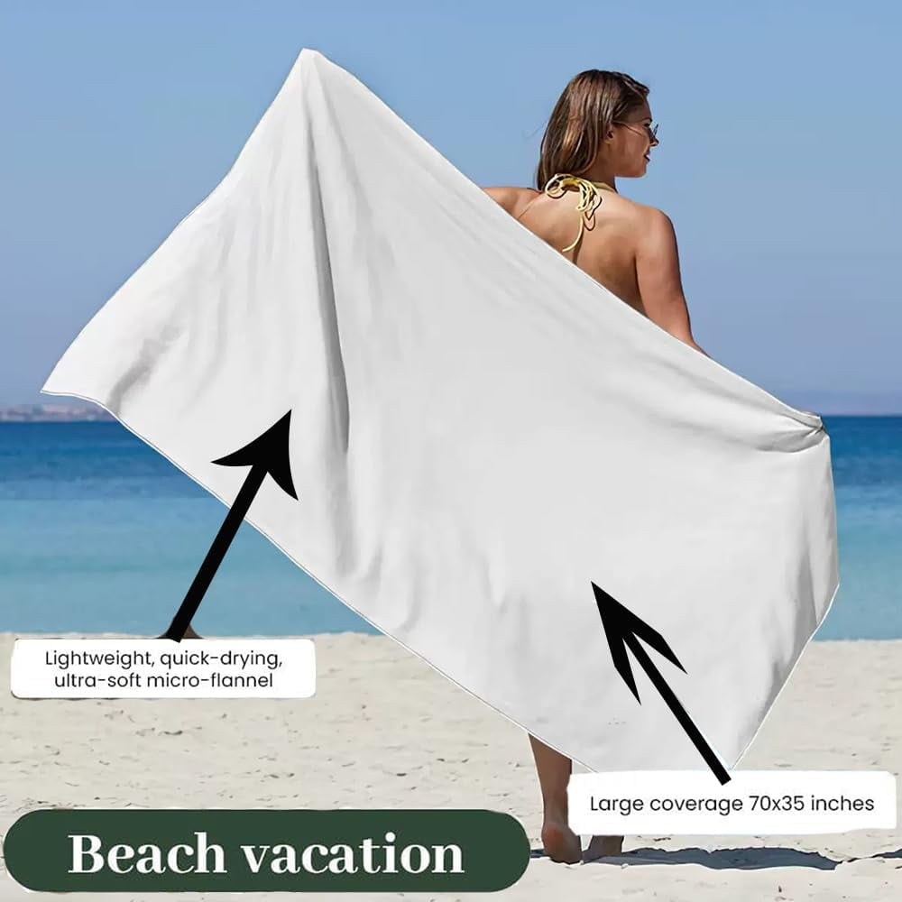 Magnet Towel, Outdoor Magnetic Bath Towel - Oversized 30"x75" Quick-Dry, Sand-Resistant, Super Absorbent Microfiber Towel with Magnetic Closure for Beach, Pool, Travel, Gym & Camping