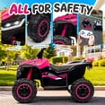 thumbnail image 4 of Kerry Yoo AT2 12V ATV Ride on, Electric Car for Kids, 4 Wheels Ride on toys,  Ages 3+,Remote Control,LED Lights,Music-Pink, 4 of 7
