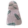 thumbnail image 1 of Toalla de planchado con plancha de vapor y estampado de flores, tabla de planchar de 140 x 50 cm plumas verdes, 1 of 6