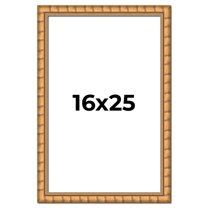 16x25 Frame Gold Real Wood Picture Frame Width 1.5 inches | Interior Frame Depth 0.5 inches |